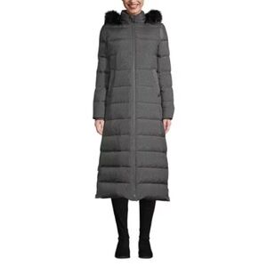Lands' End Women's NWT Winter Maxi Long Down Coat with Hood